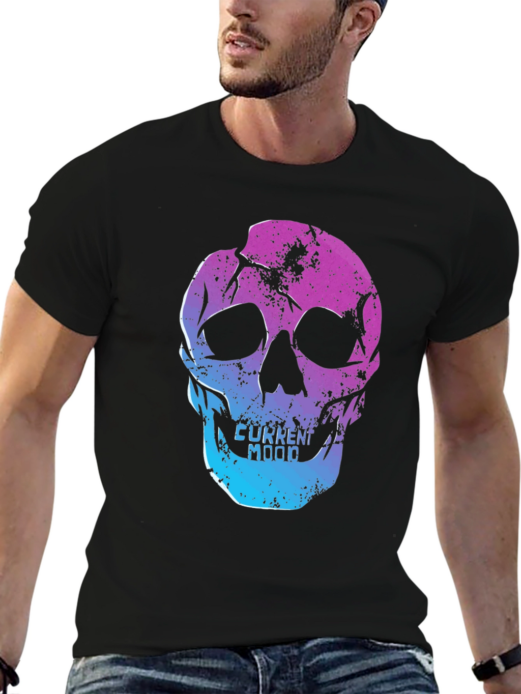 Skull Graphic T-Shirt - Current Mood