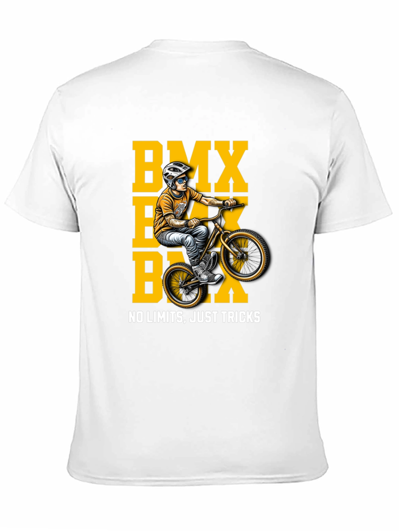BMX Rider Graphic T-Shirt - No Limits Just Tricks