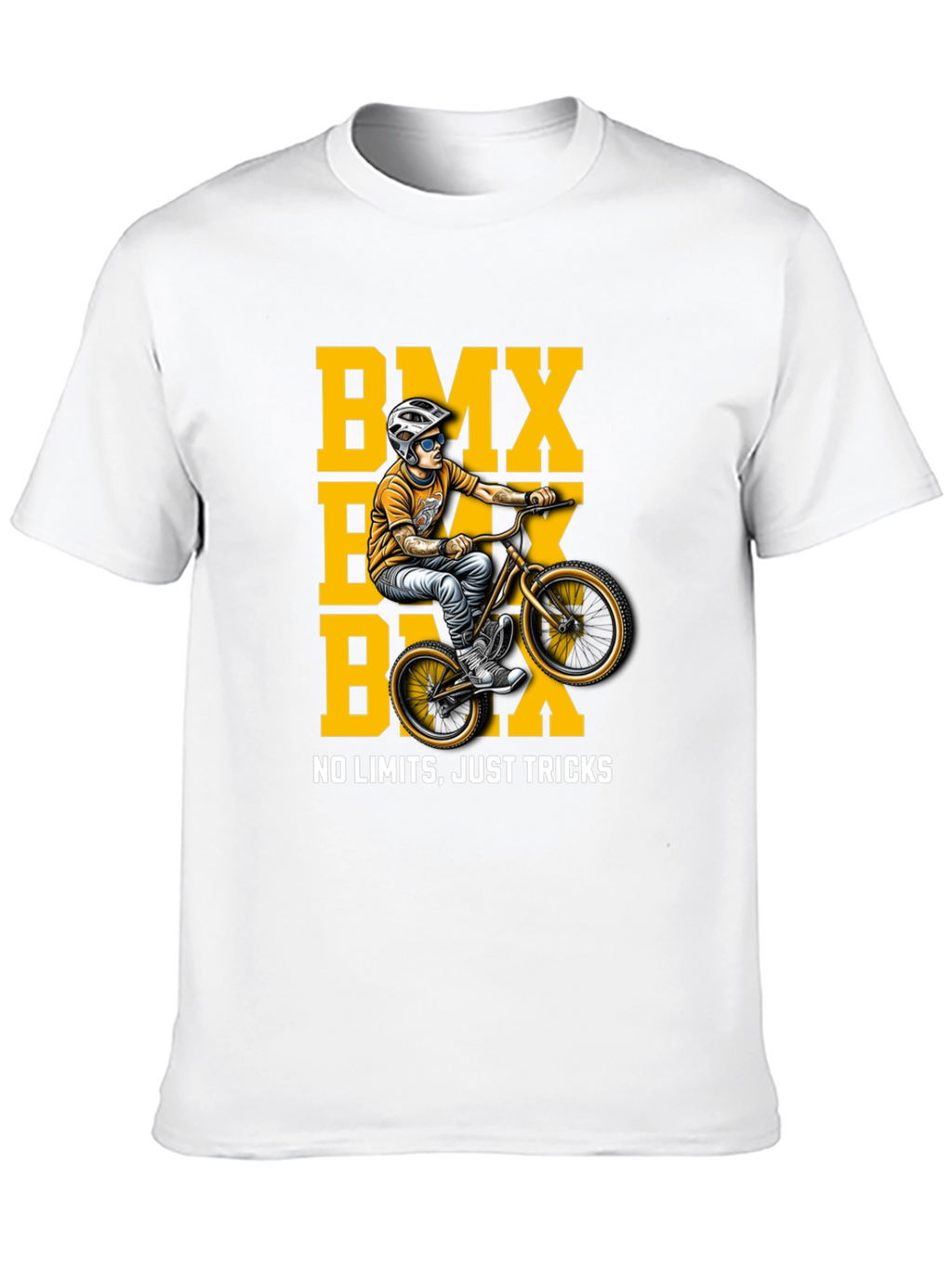 BMX Rider Graphic T-Shirt - No Limits Just Tricks