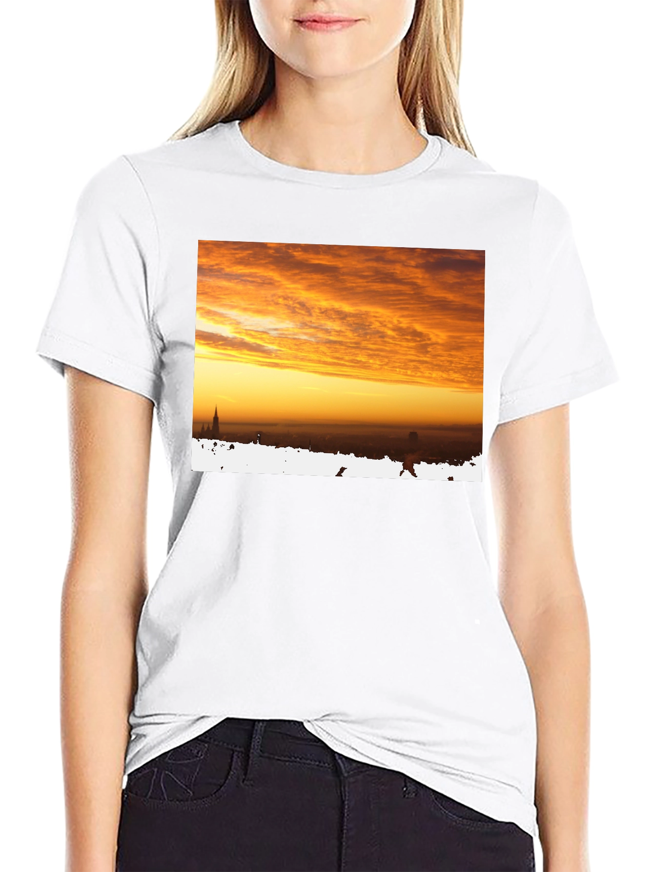 Sunrise Cityscape Graphic Tee