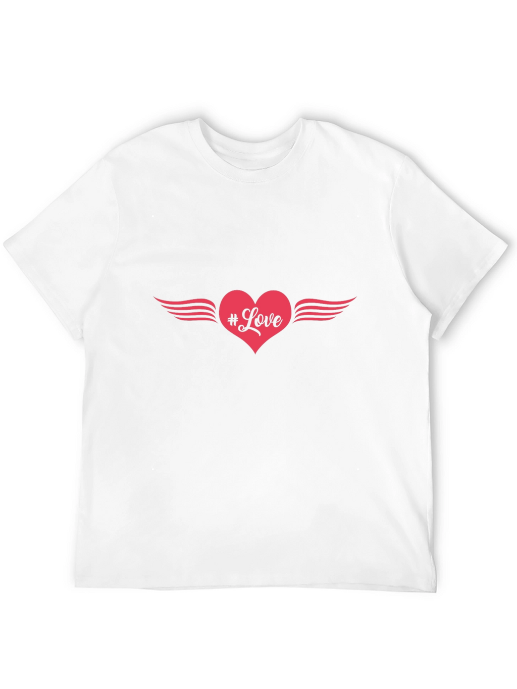Love Heart Wings Graphic Tee - Stylish Black T-Shirt
