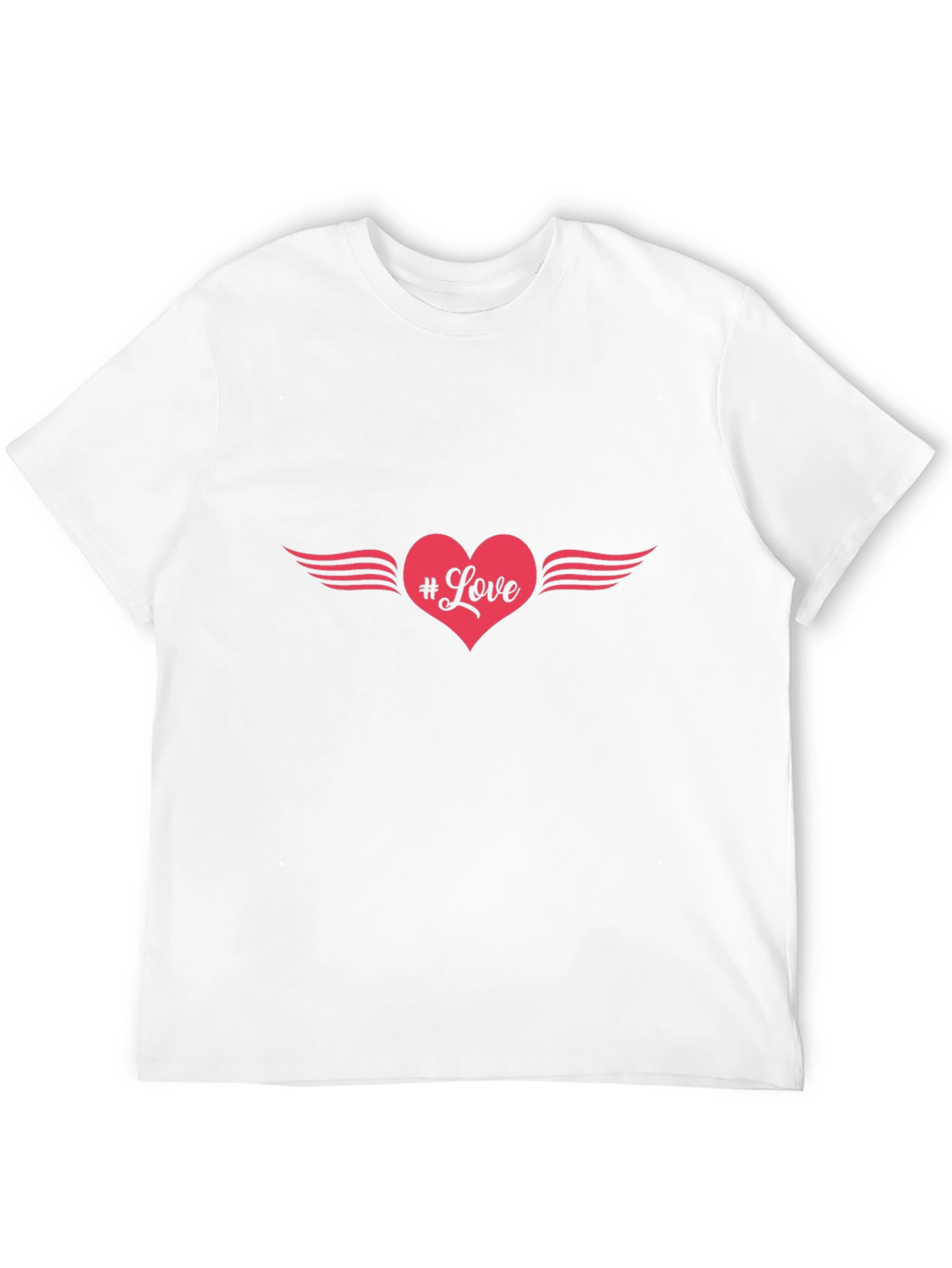 Love Heart Wings Graphic Tee - Stylish Black T-Shirt
