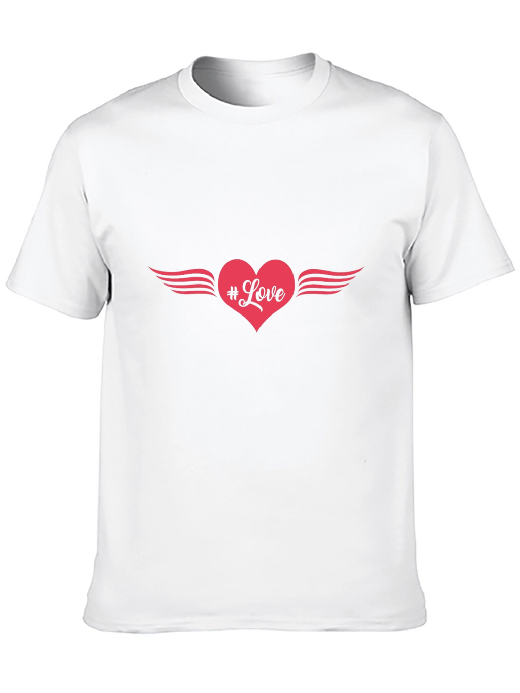 Love Heart Wings Graphic Tee - Stylish Black T-Shirt
