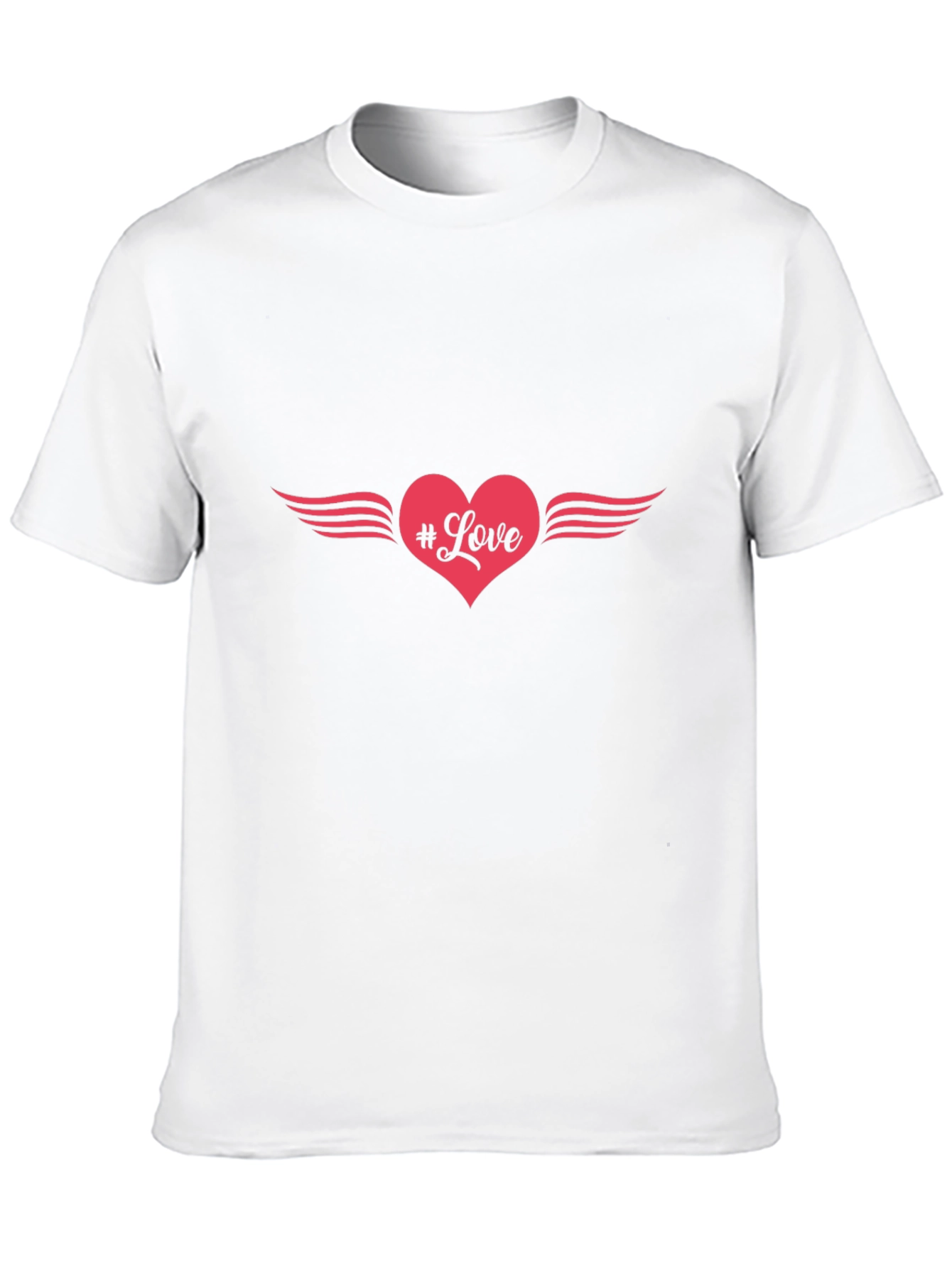 Love Heart Wings Graphic Tee - Stylish Black T-Shirt
