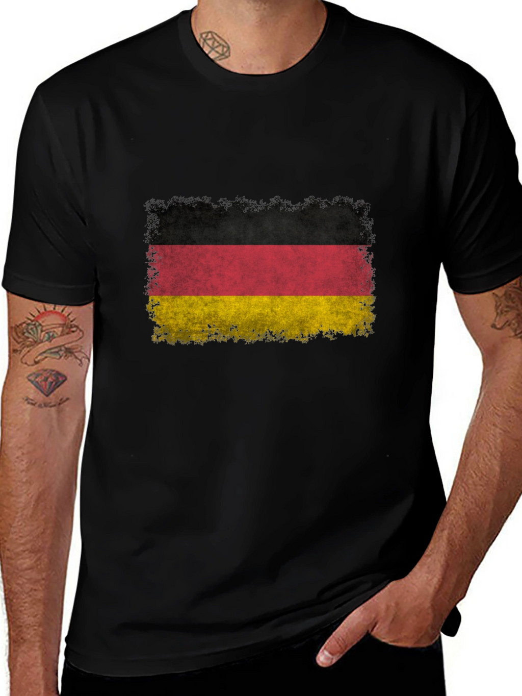 German Flag T-Shirt - Distressed Design
