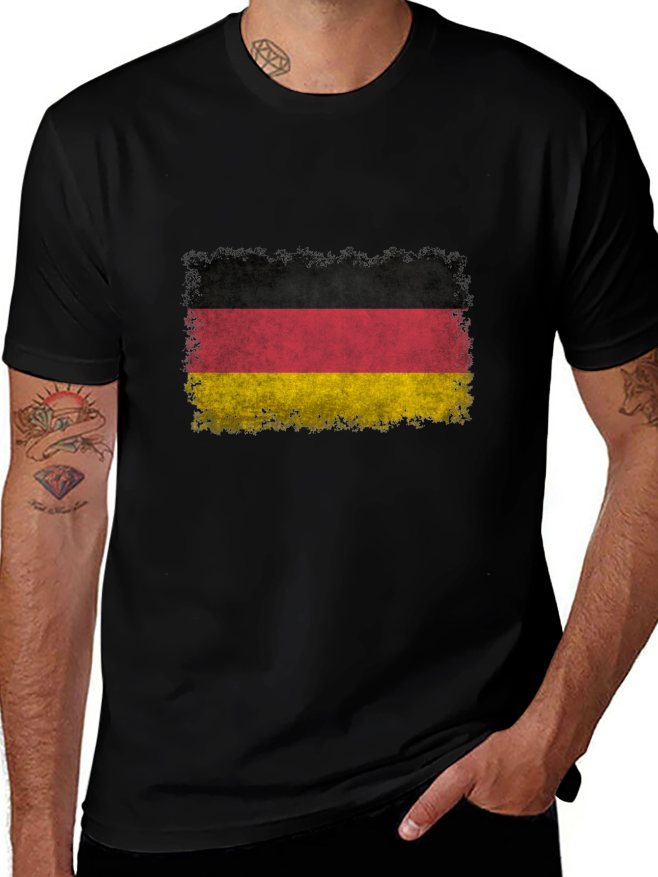 German Flag T-Shirt - Distressed Design