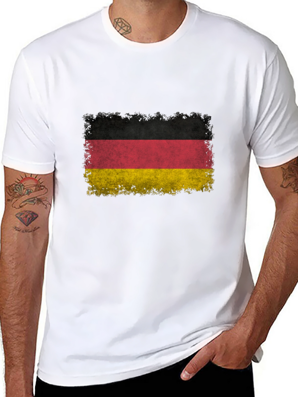 German Flag T-Shirt - Distressed Design