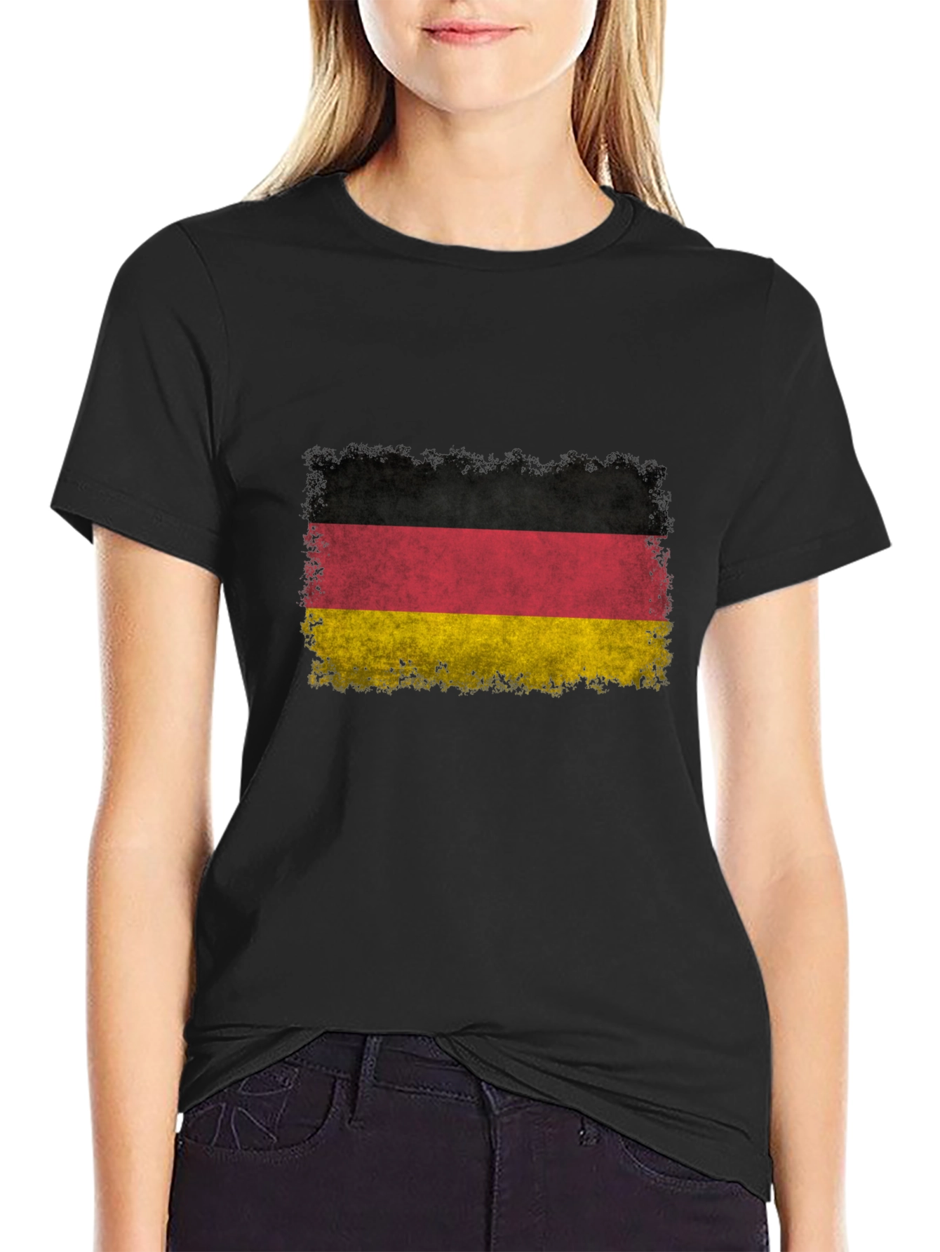 German Flag T-Shirt - Distressed Design