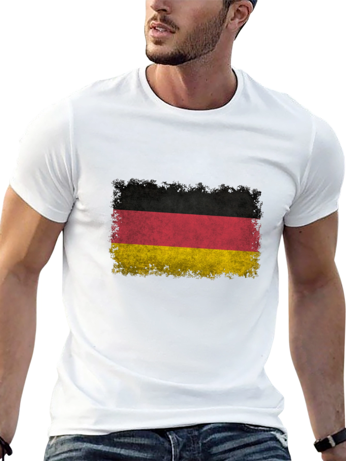 German Flag T-Shirt - Distressed Design