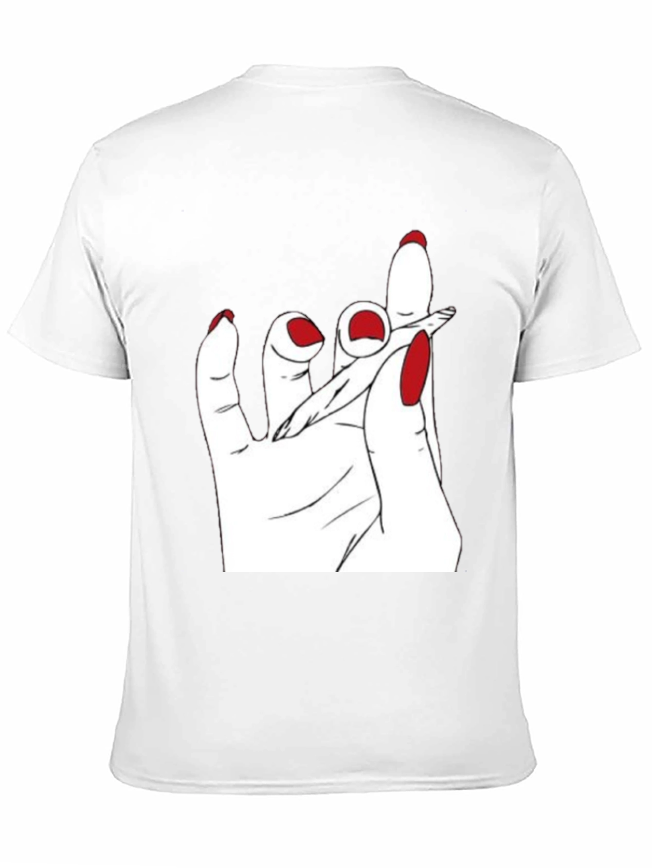 Hand Holding Joint Black T-Shirt