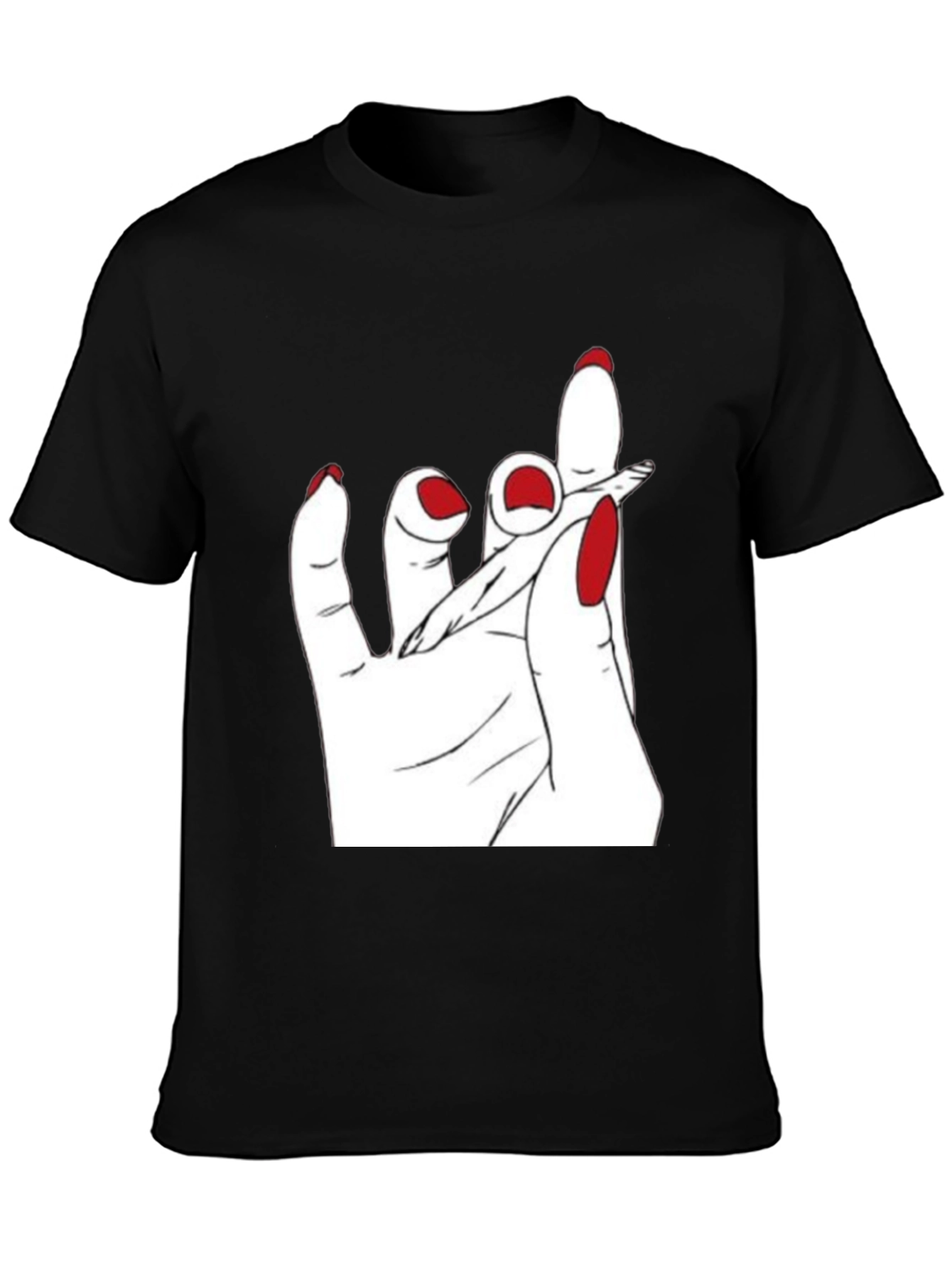 Hand Holding Joint Black T-Shirt