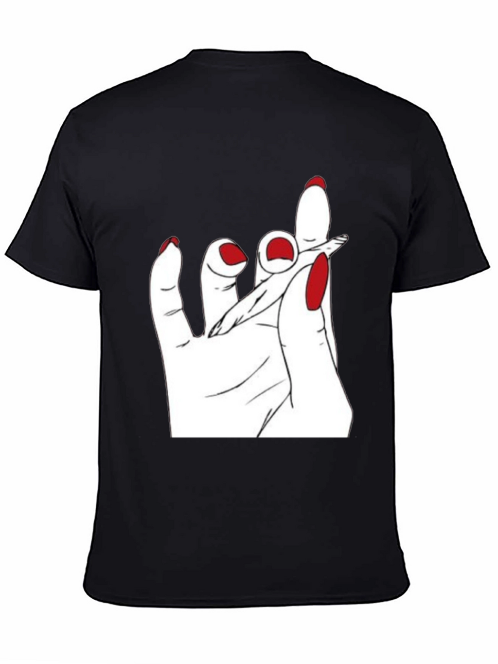 Hand Holding Joint Black T-Shirt
