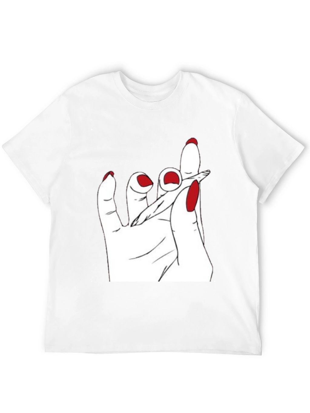Hand Holding Joint Black T-Shirt