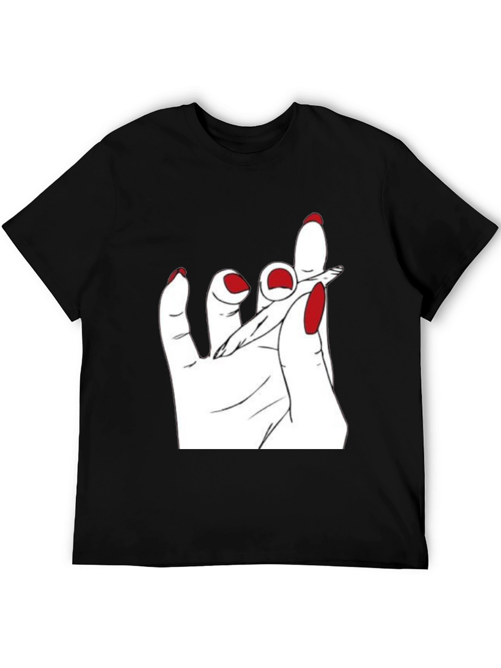 Hand Holding Joint Black T-Shirt