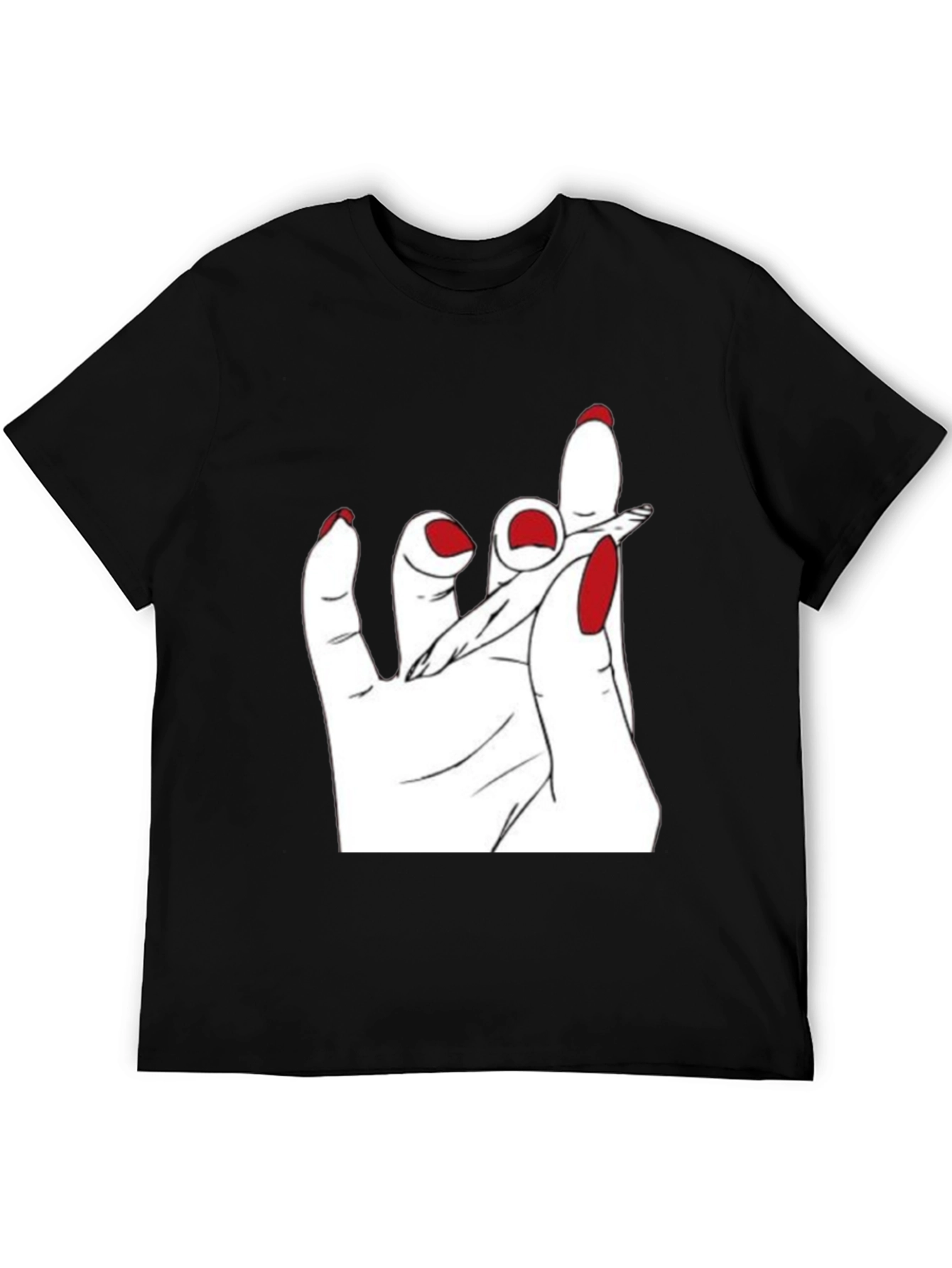 Hand Holding Joint Black T-Shirt