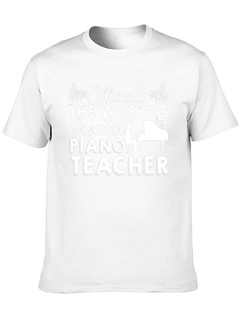 Worlds Greatest Piano Teacher Black Graphic T-Shirt