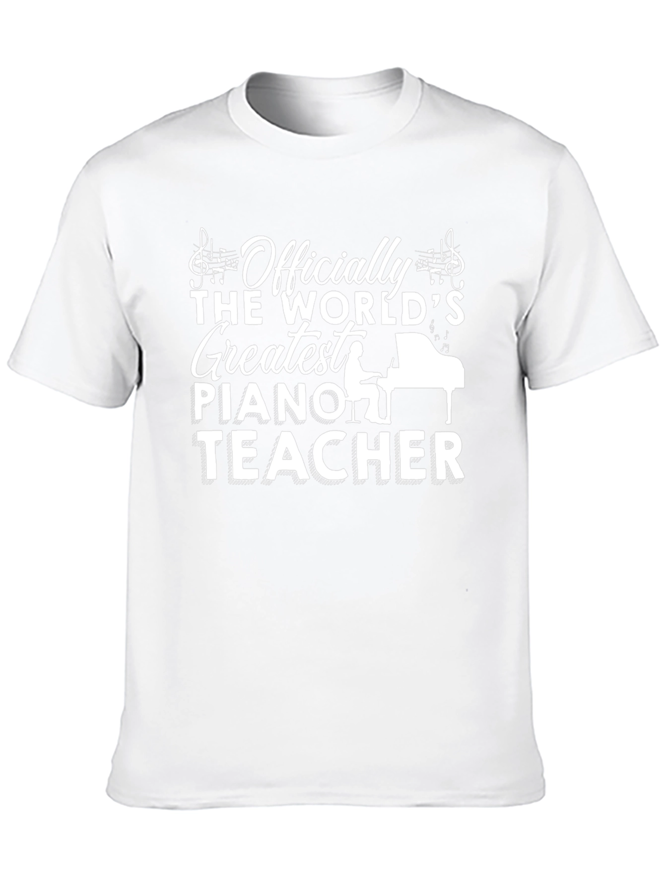 Worlds Greatest Piano Teacher Black Graphic T-Shirt