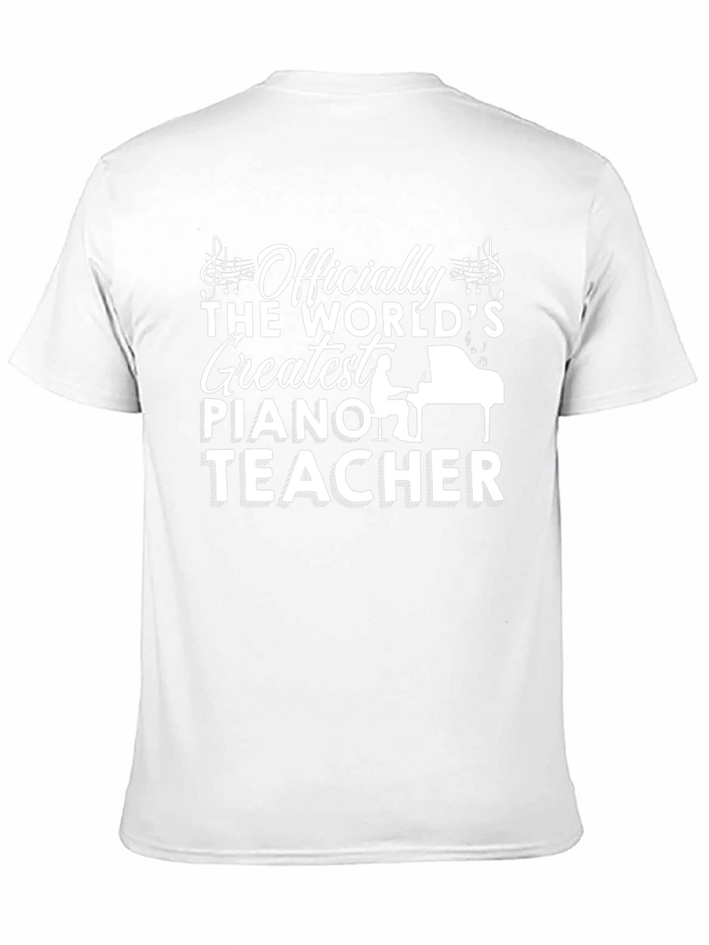 Worlds Greatest Piano Teacher Black Graphic T-Shirt