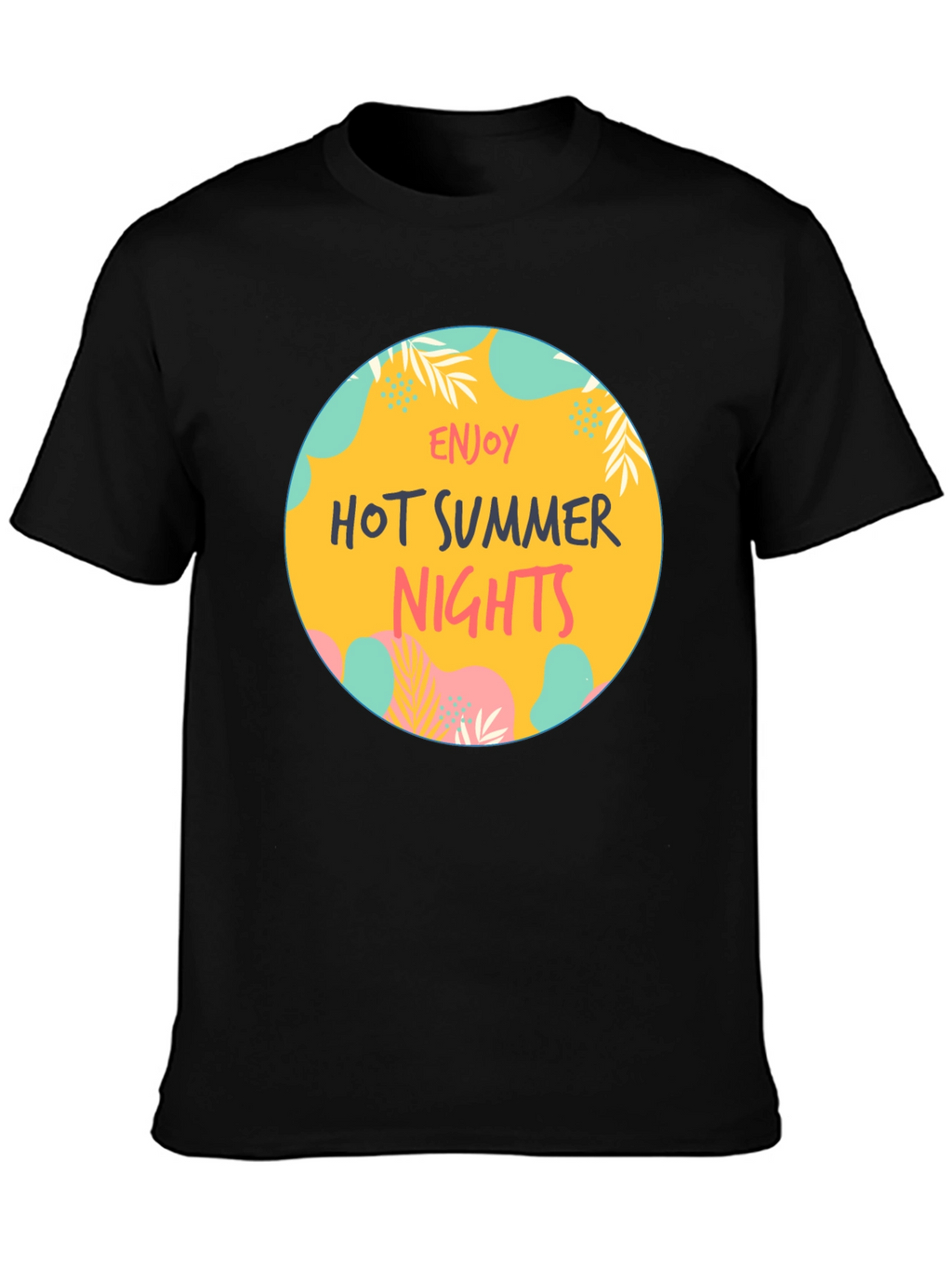 Enjoy Hot Summer Nights Graphic Tee - Black