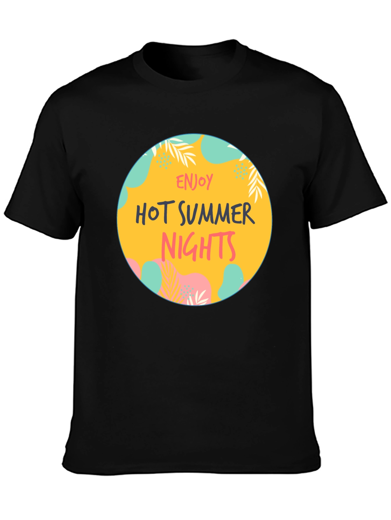 Enjoy Hot Summer Nights Graphic Tee - Black