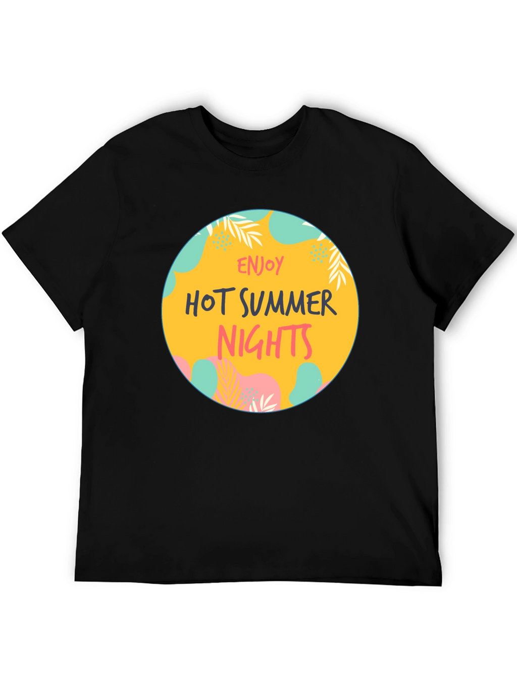 Enjoy Hot Summer Nights Graphic Tee - Black