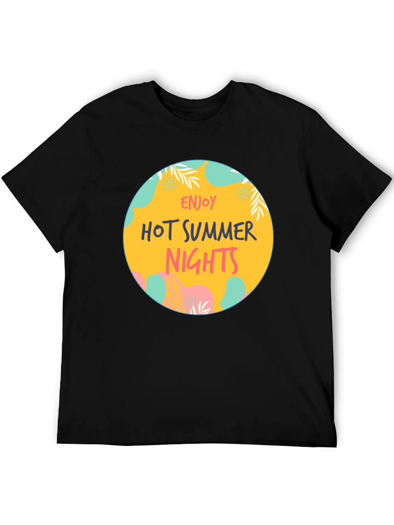Enjoy Hot Summer Nights Graphic Tee - Black