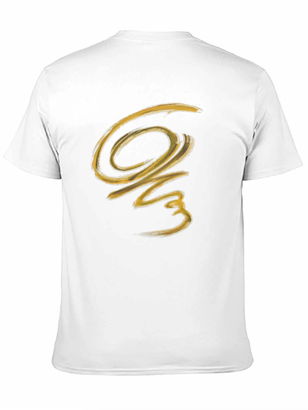 Abstract Brushstroke Graphic Black T-Shirt