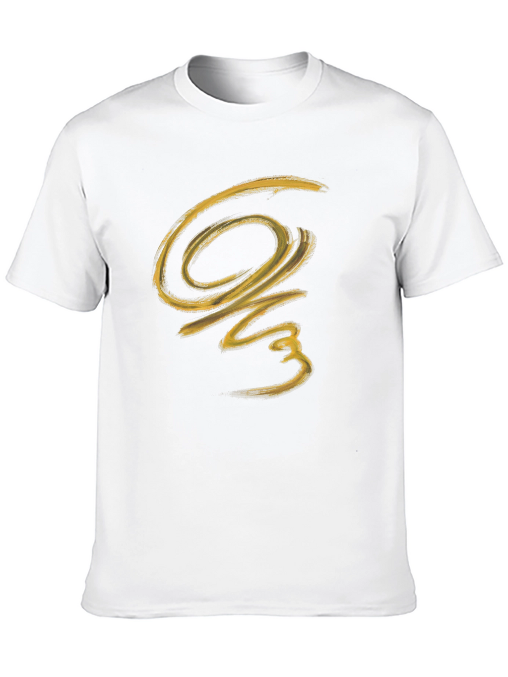 Abstract Brushstroke Graphic Black T-Shirt