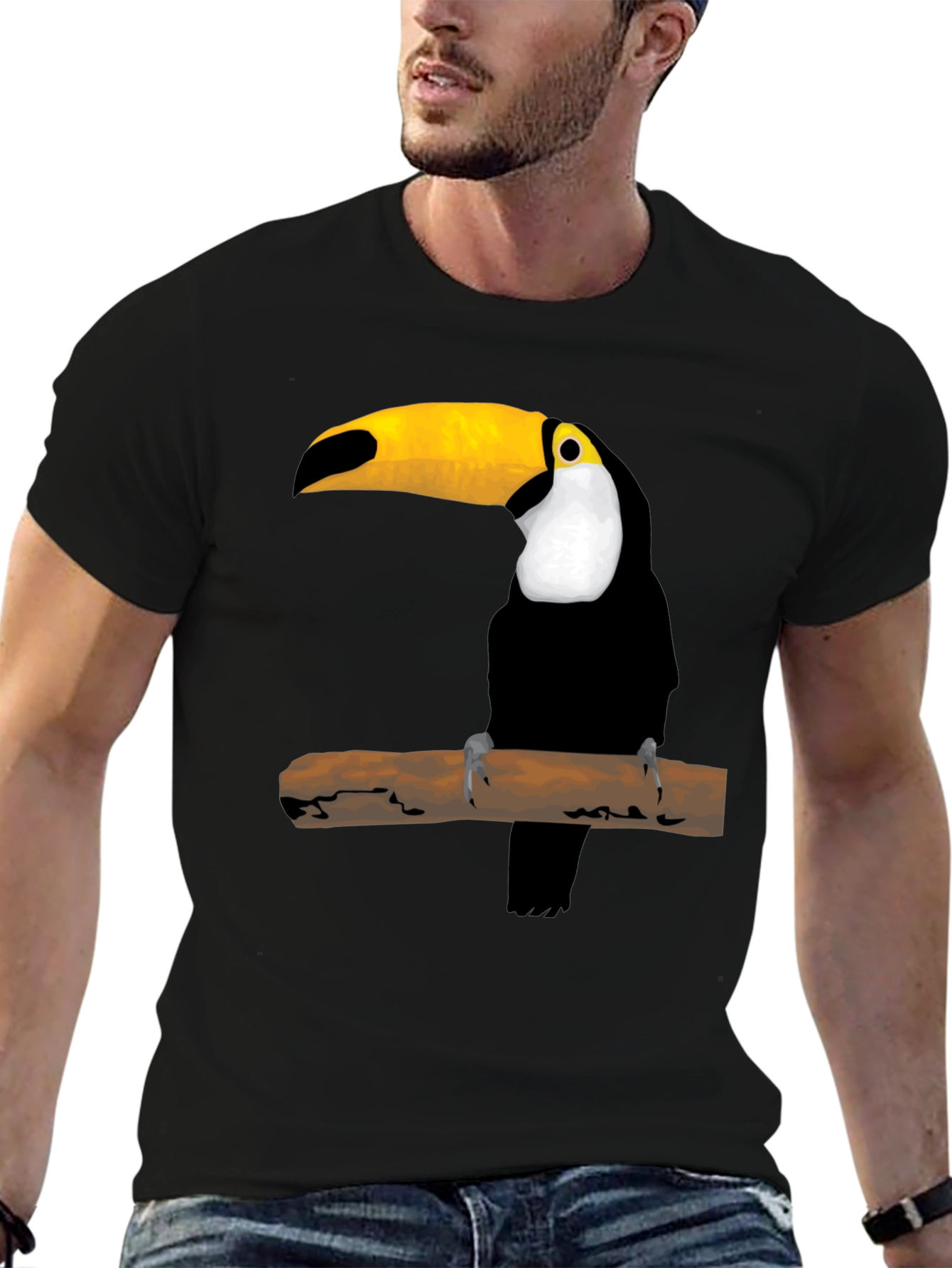 Toucan Graphic Tee - Mens Black T-Shirt