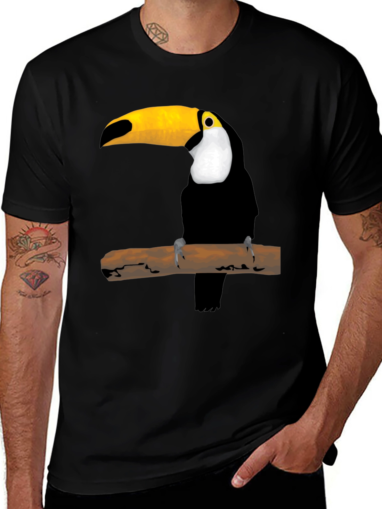 Toucan Graphic Tee - Mens Black T-Shirt