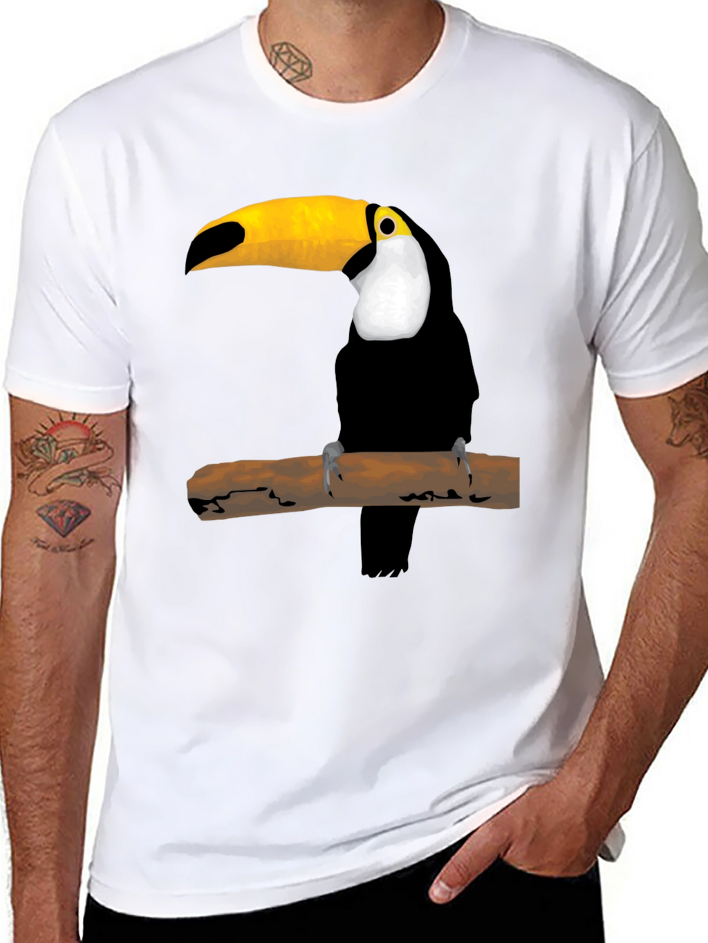 Toucan Graphic Tee - Mens Black T-Shirt