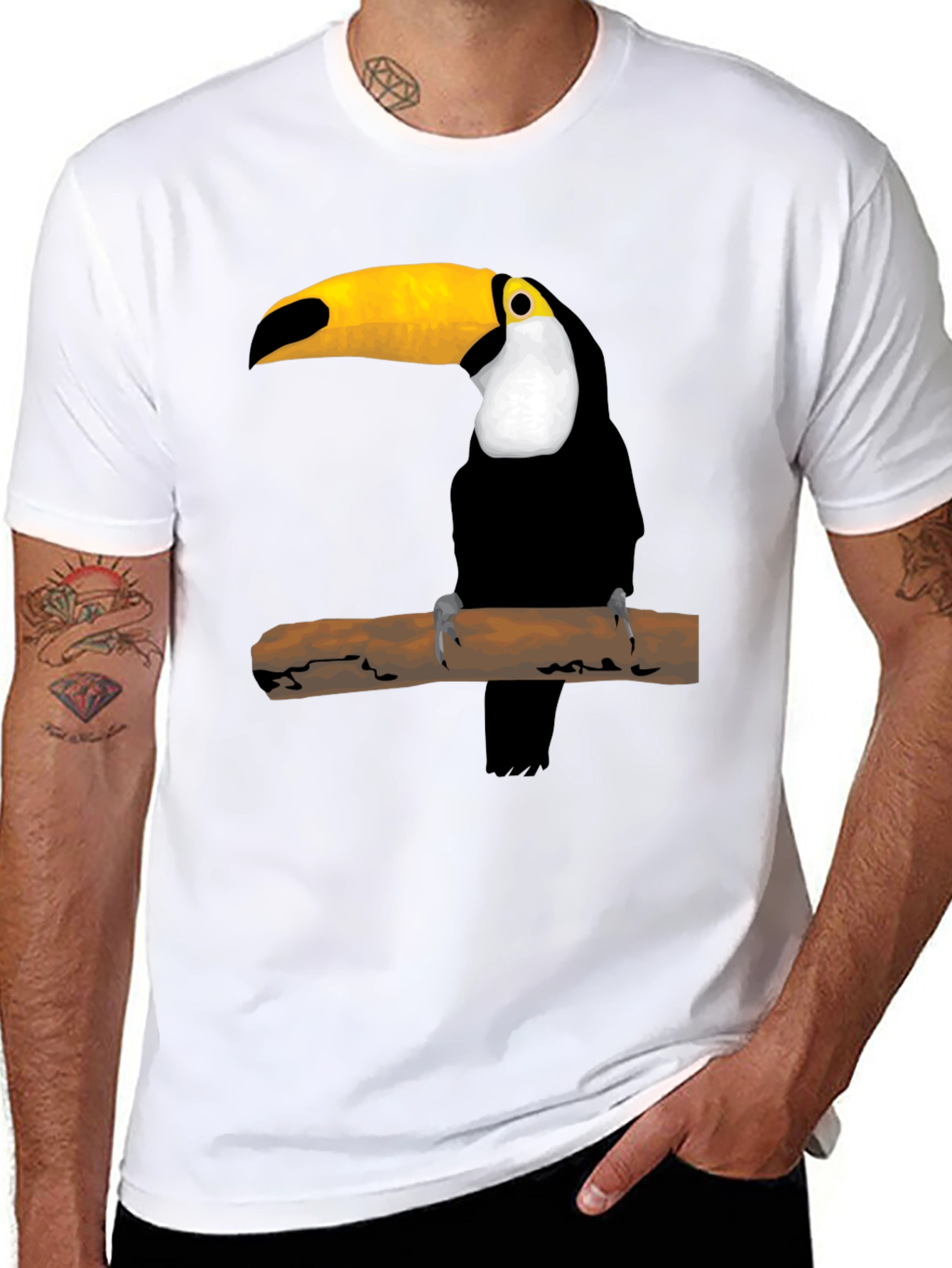 Toucan Graphic Tee - Mens Black T-Shirt