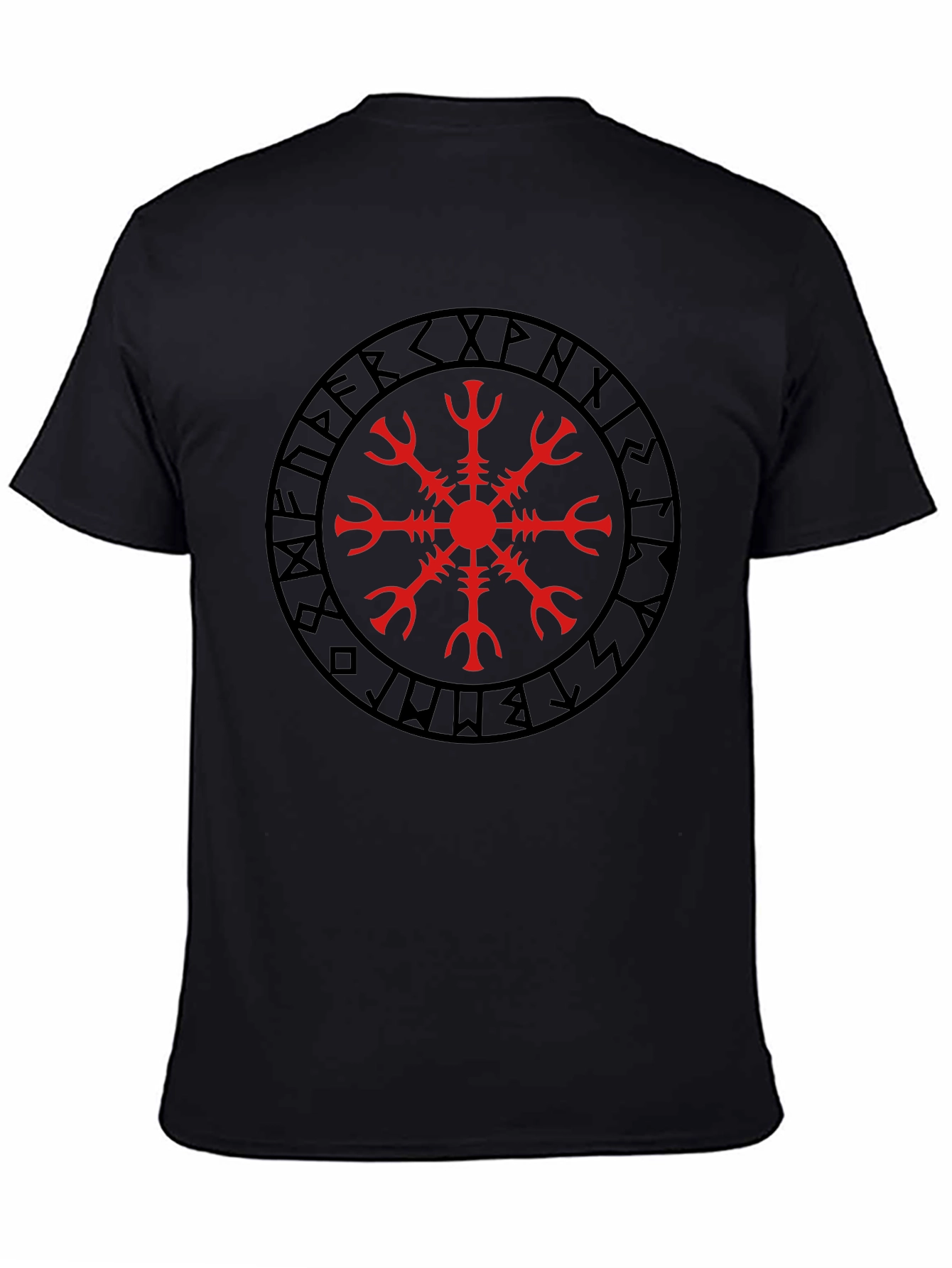 Viking Helm of Awe Graphic Black T-Shirt