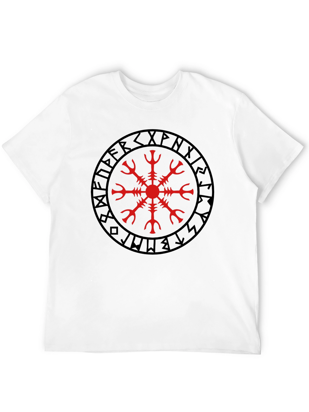 Viking Helm of Awe Graphic Black T-Shirt
