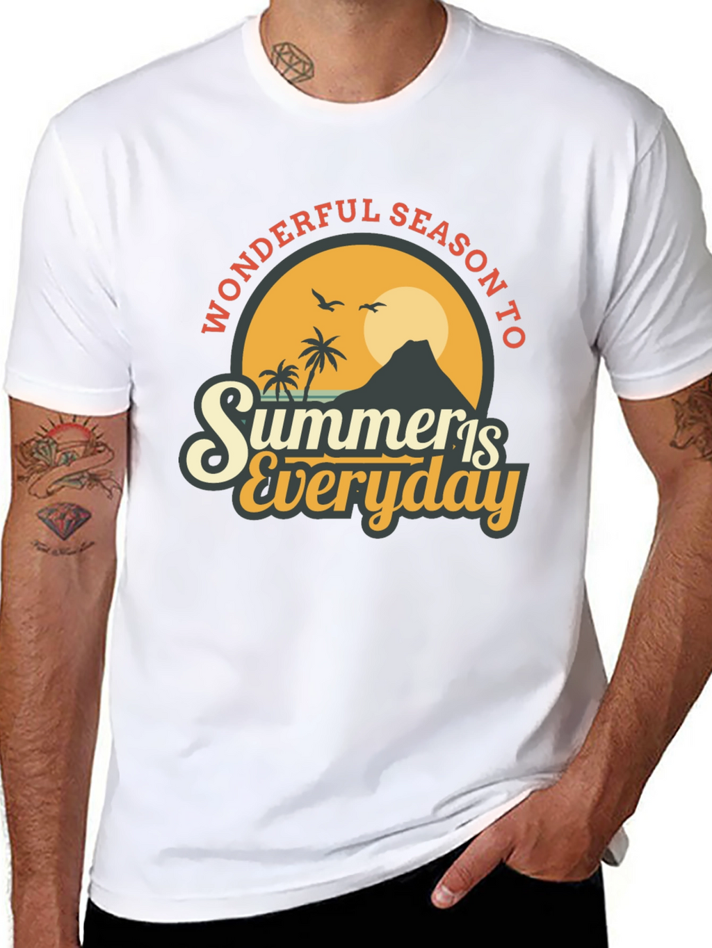 Summer Is Everyday T-Shirt - Black Graphic Tee