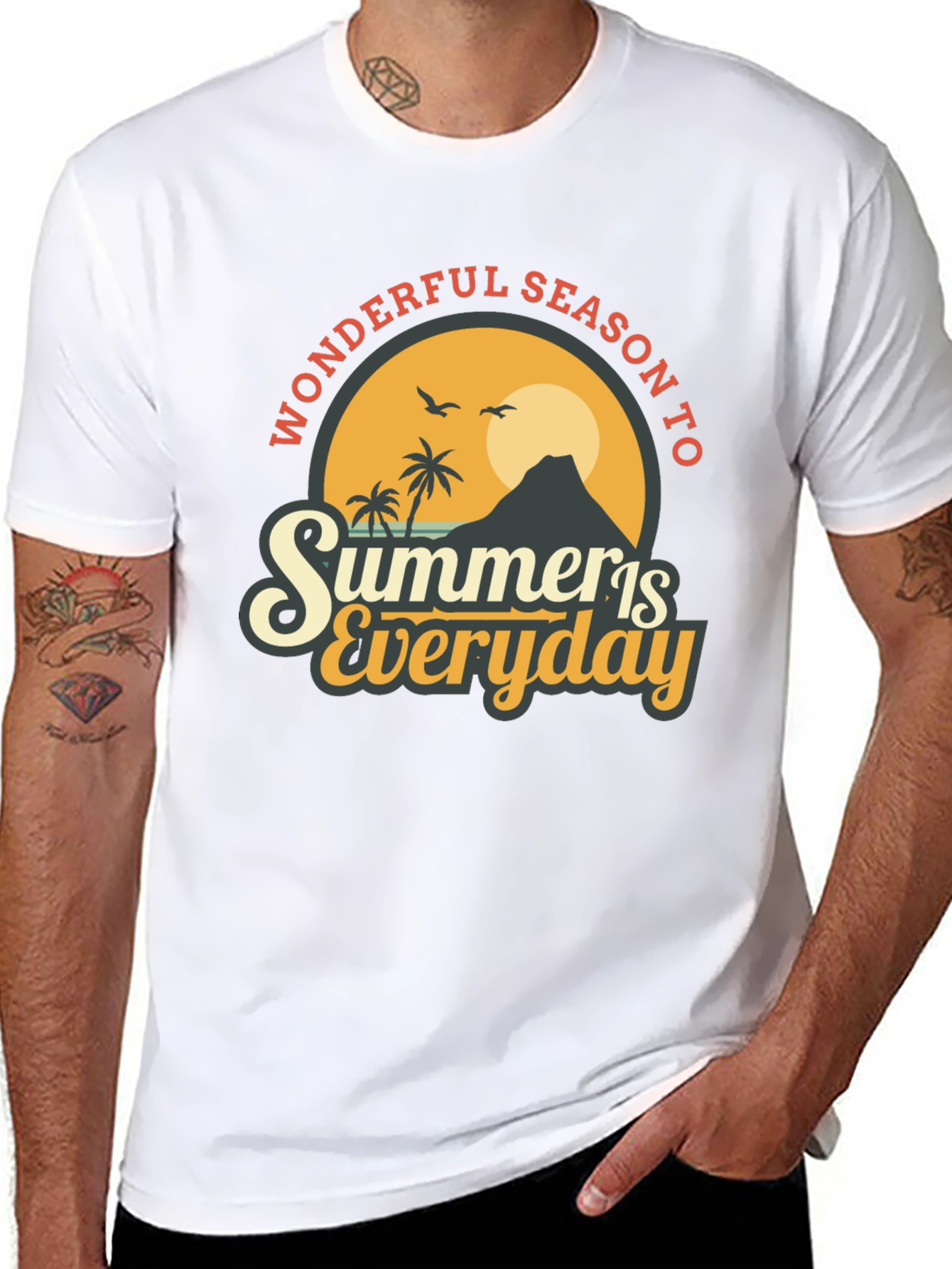 Summer Is Everyday T-Shirt - Black Graphic Tee
