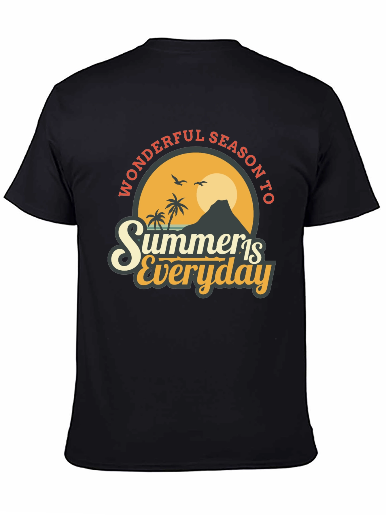 Summer Is Everyday T-Shirt - Black Graphic Tee