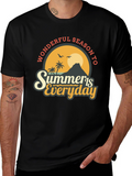 Summer Is Everyday T-Shirt - Black Graphic Tee