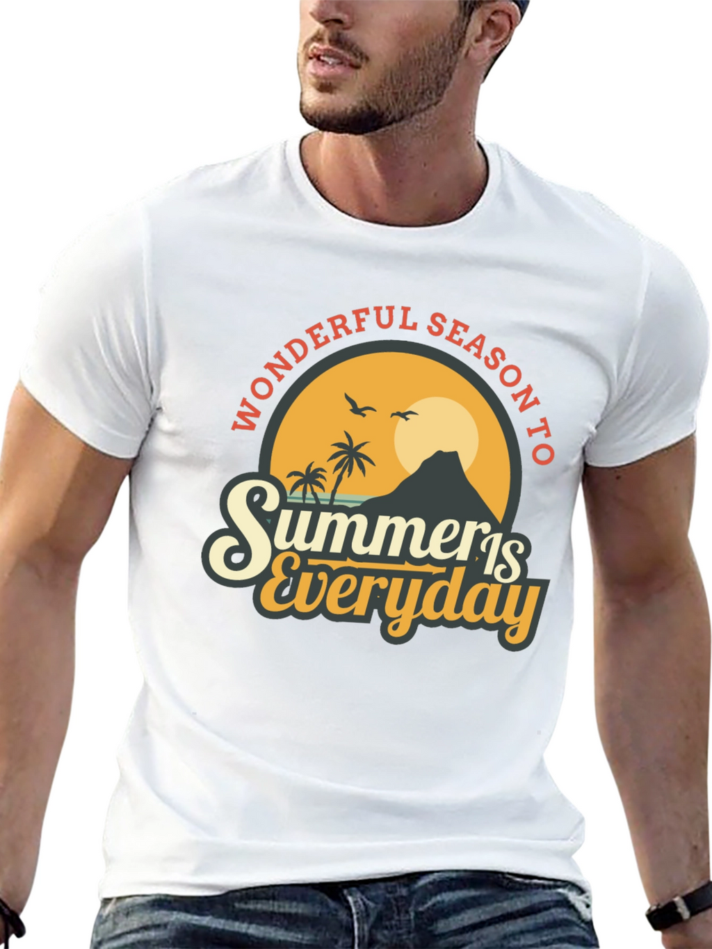 Summer Is Everyday T-Shirt - Black Graphic Tee
