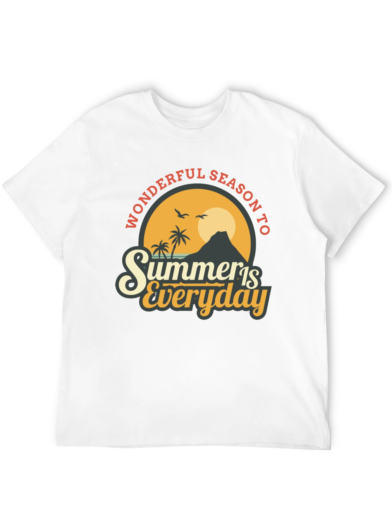 Summer Is Everyday T-Shirt - Black Graphic Tee