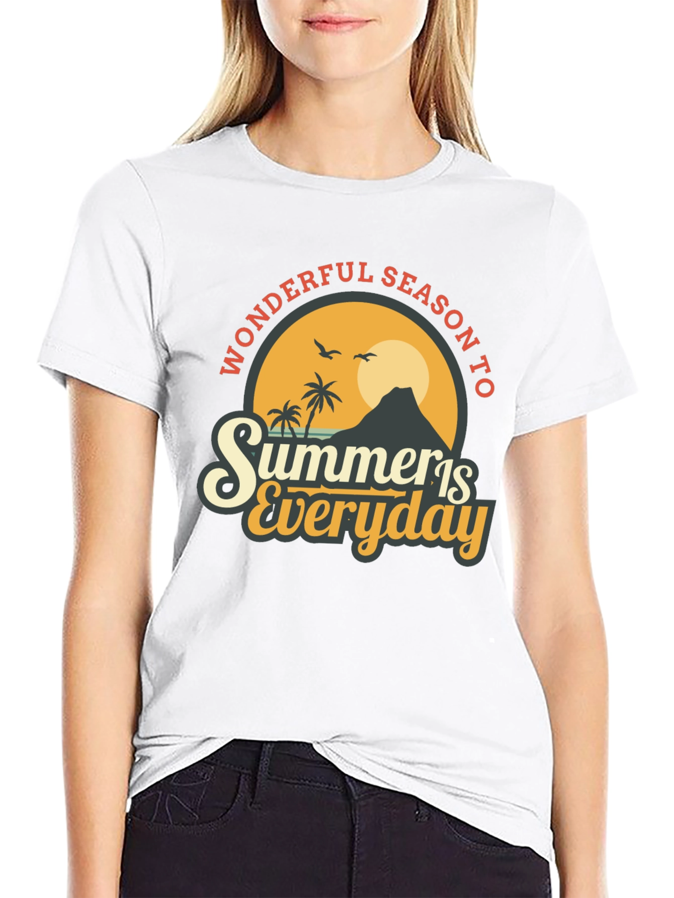 Summer Is Everyday T-Shirt - Black Graphic Tee