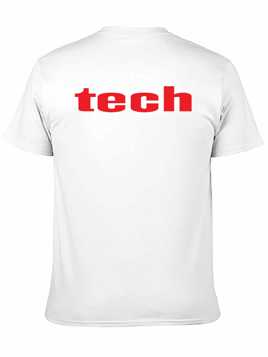 Tech Graphic Tee - Bold Red Print on Black