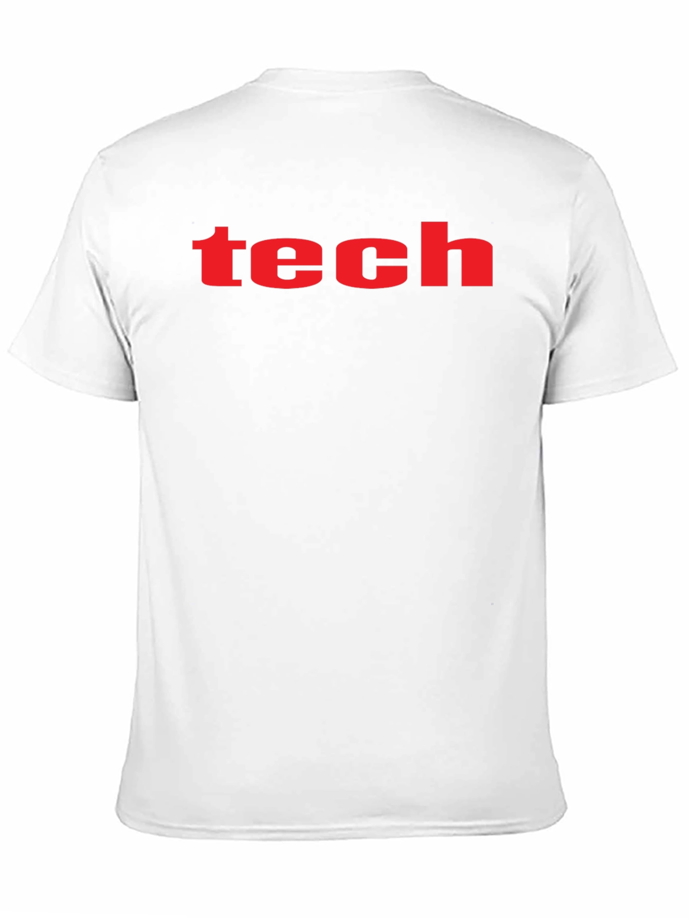 Tech Graphic Tee - Bold Red Print on Black