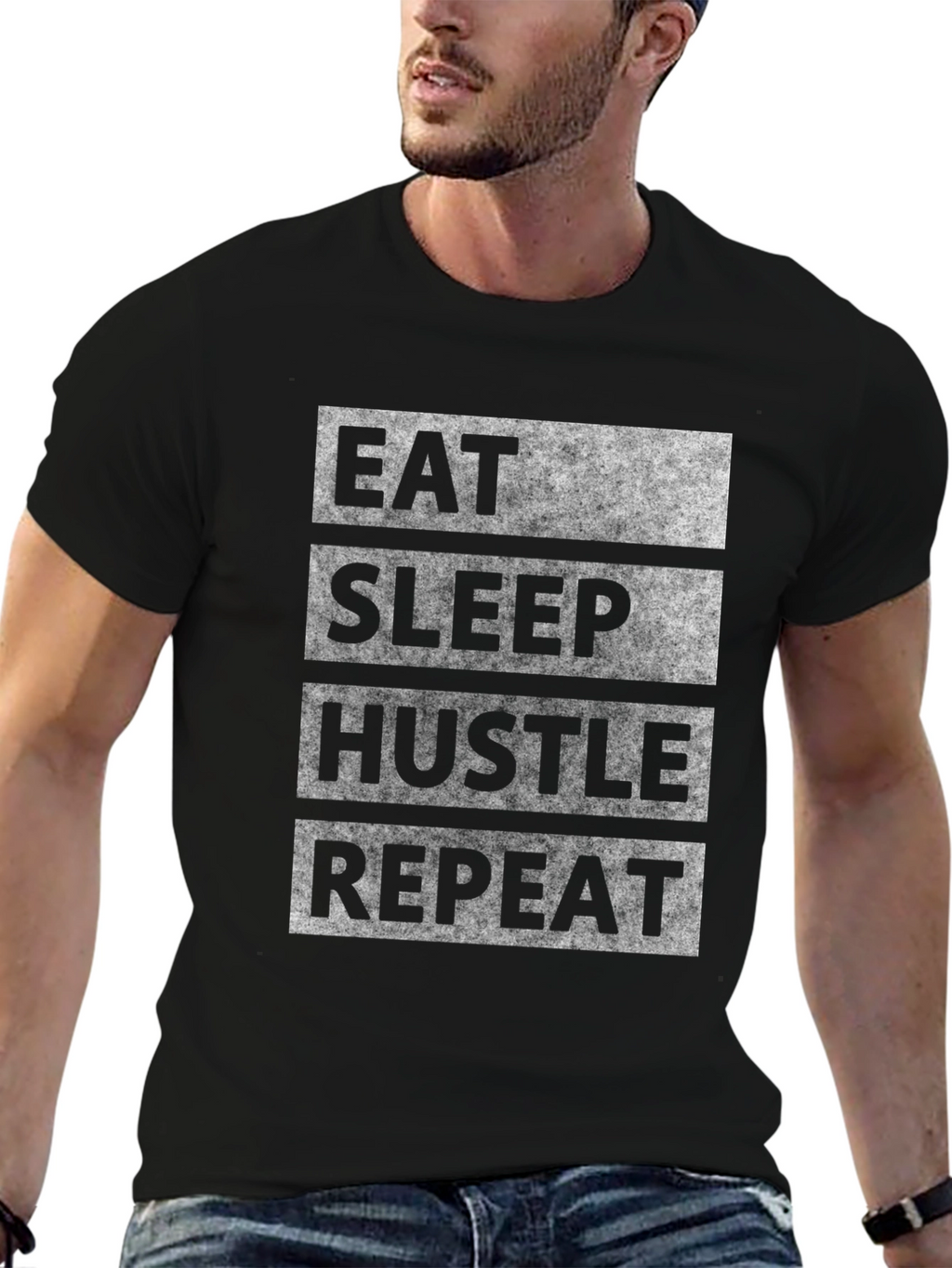 Eat Sleep Hustle Repeat Graphic Tee