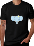 Elephant King Graphic Tee - Black Cotton T-Shirt