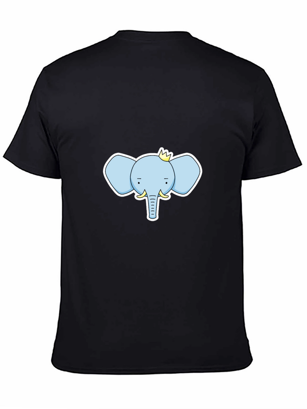 Elephant King Graphic Tee - Black Cotton T-Shirt