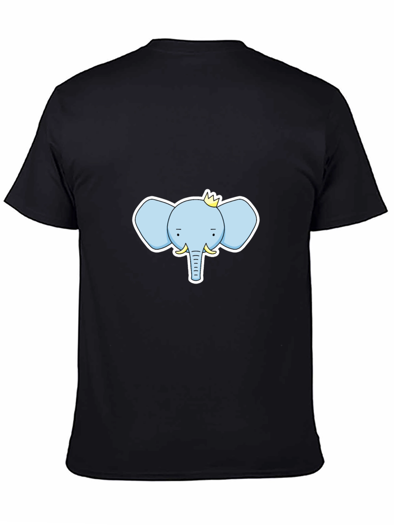 Elephant King Graphic Tee - Black Cotton T-Shirt