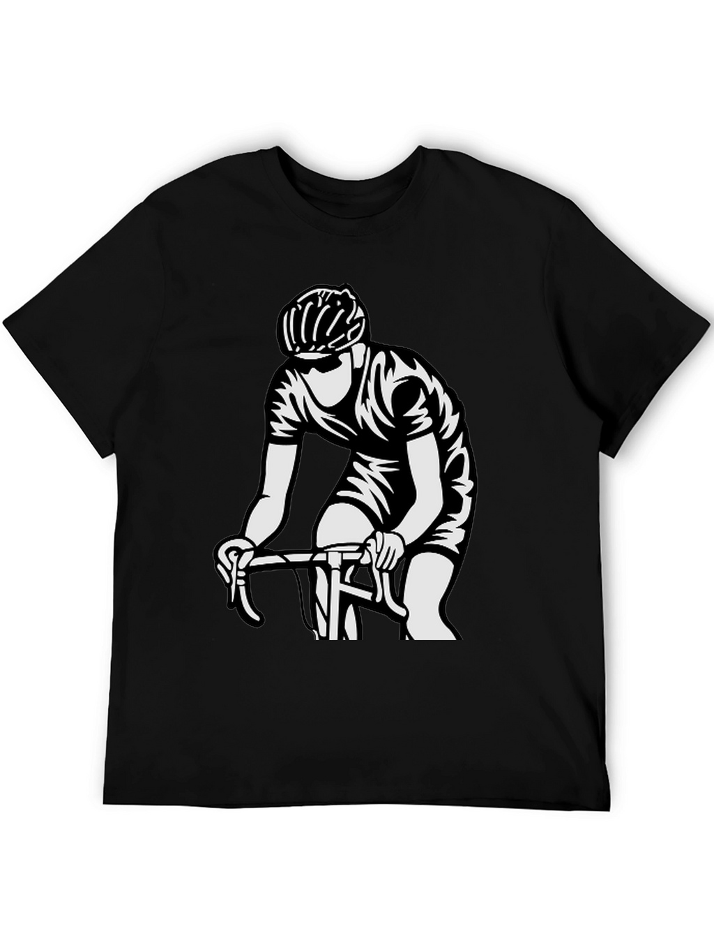 Cyclist Graphic T-Shirt - Black Cotton Tee