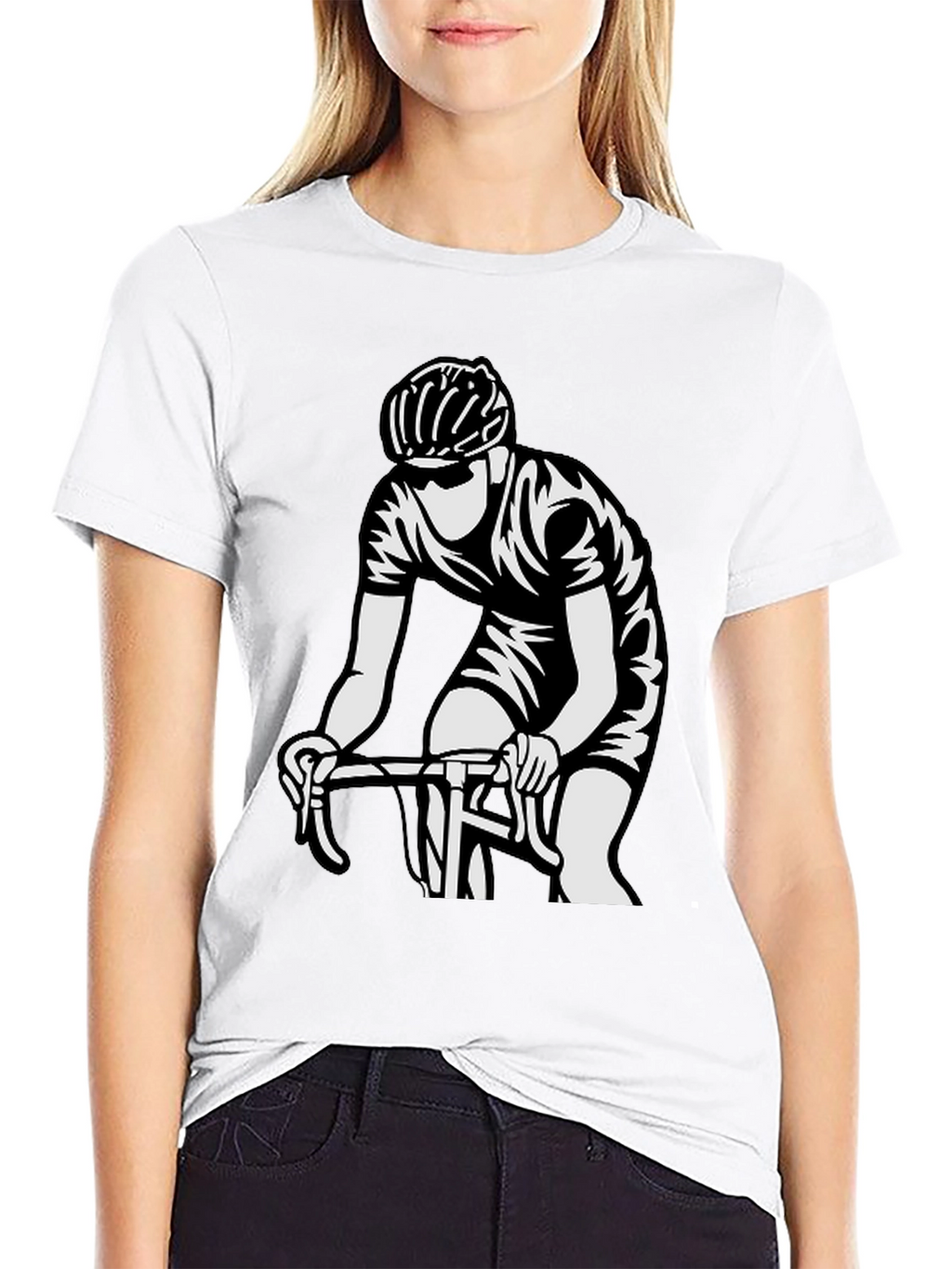 Cyclist Graphic T-Shirt - Black Cotton Tee