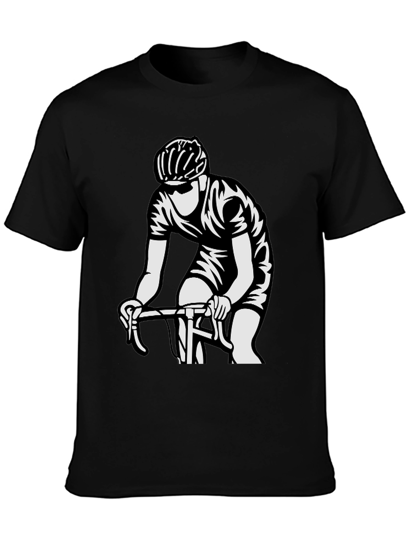 Cyclist Graphic T-Shirt - Black Cotton Tee